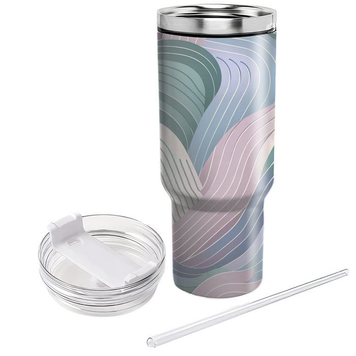 Abstract Geometric Waves Tumbler Cups