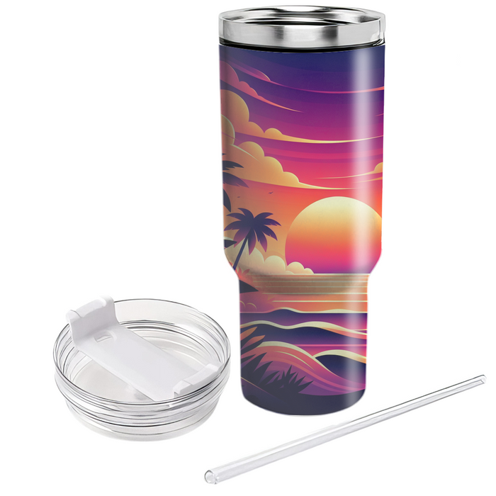 Tropical Sunset Party  Tumblers For Gifts