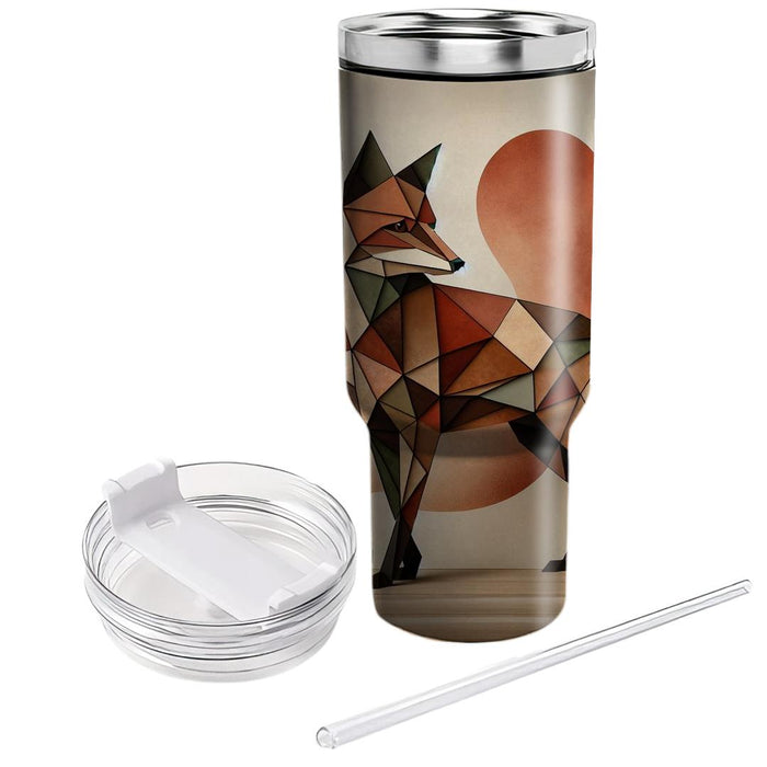 Geometric Fox Enigma  Travel Tumblers