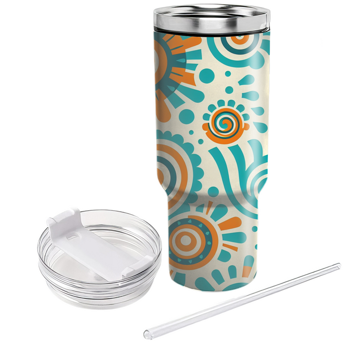 Radiant Spirals Decorative Tumblers