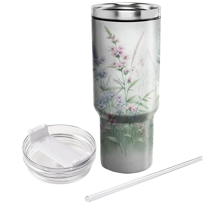 Spring Pastel Meadow  Tumblers With Lids