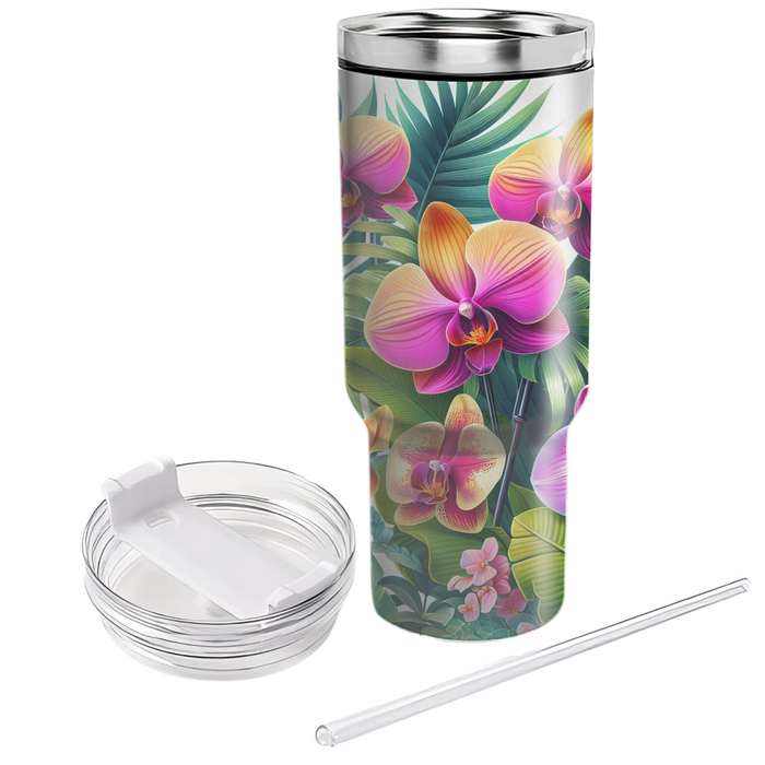 Tropical Orchid Delight  Tumblers With Lids