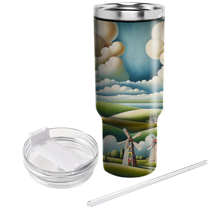 Whimsical Windmill  Personalized Tumblers