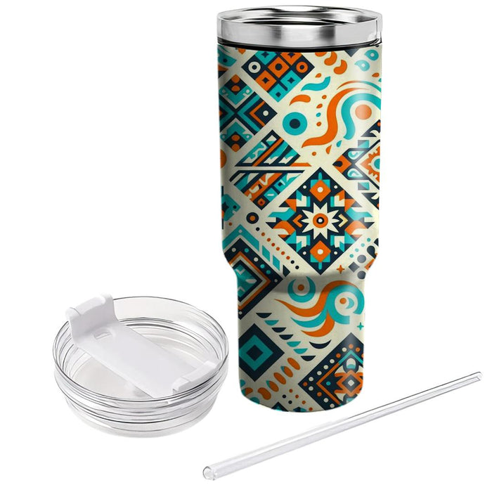 Vibrant Tribal Patterns  Insulated Tumblers