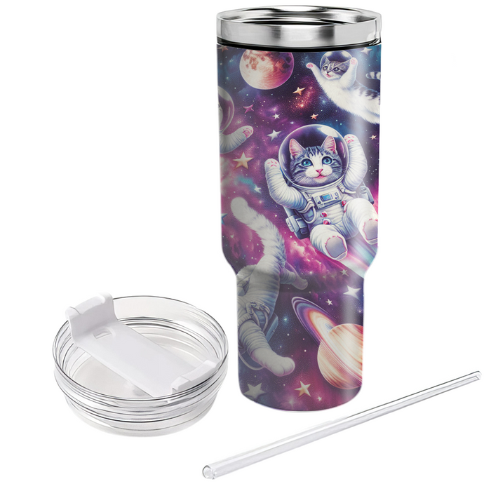 Whimsical Cat Galaxy  Tumbler Cups