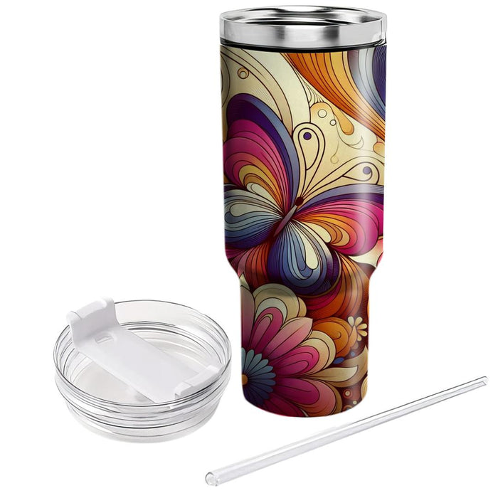  Butterfly Bloom  Travel Tumblers