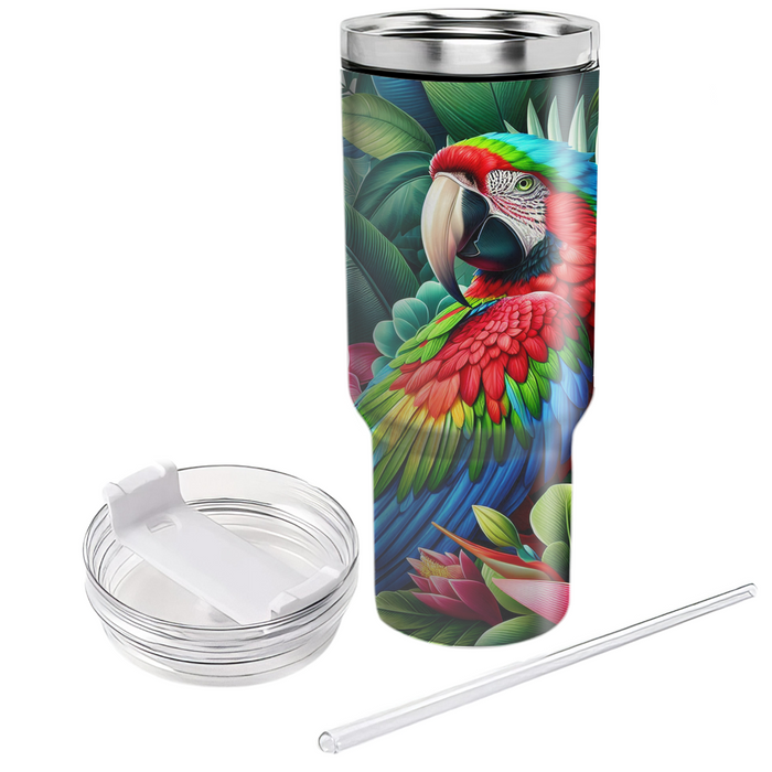 Tropical Parrot Paradise  Personalized Tumblers