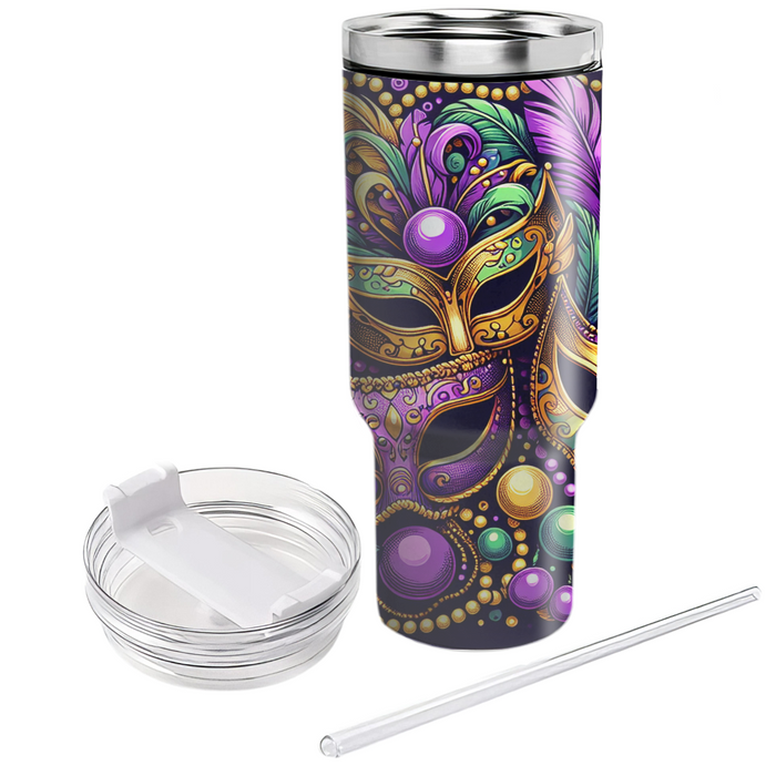 Bright Spirits - A Joyous Mardi Gras  Travel Tumblers