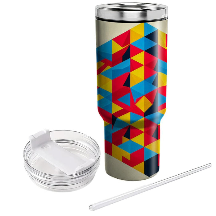 Triangular Prism Pattern  Tumblers With Lids