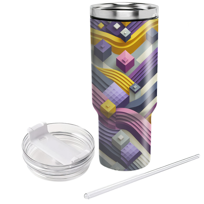 Abstract Diamond Wave  Personalized Tumblers