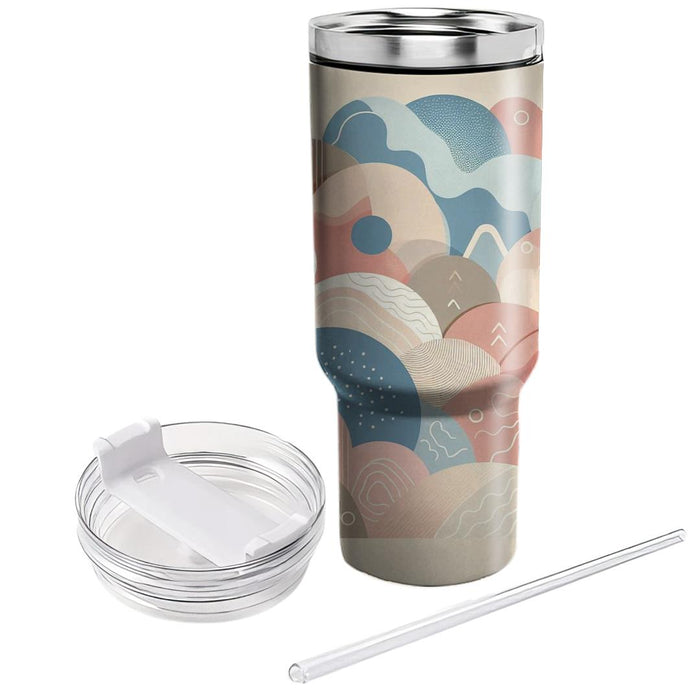 Soft Abstract Shapes  Travel Tumblers