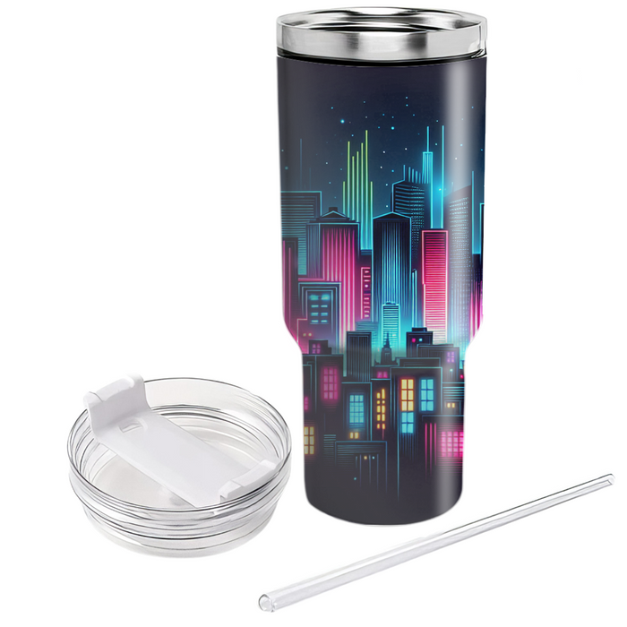 Neon Cityscape  Tumbler Cups