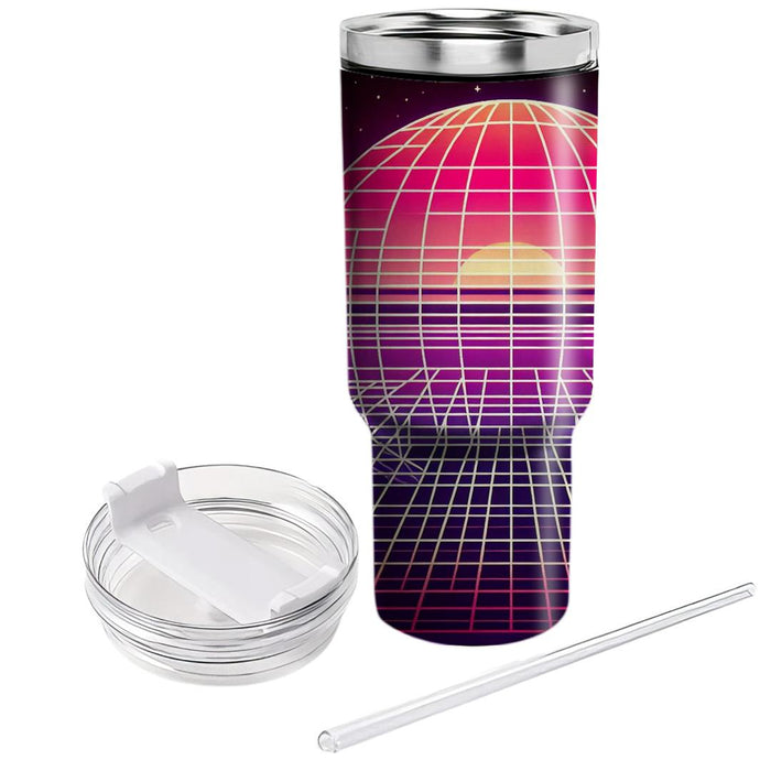 Retro Grid Dream  Tumblers With Lids