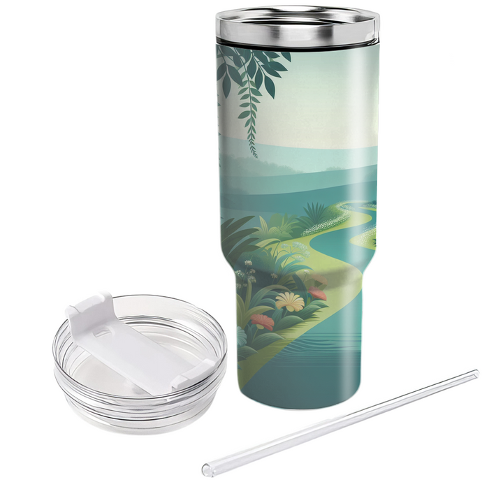 Retro Peaceful Path  Custom Tumblers