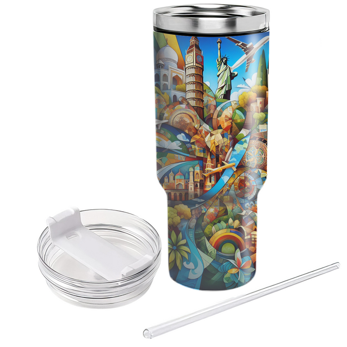 Wanderlust - World Tourism Day  Custom Tumblers