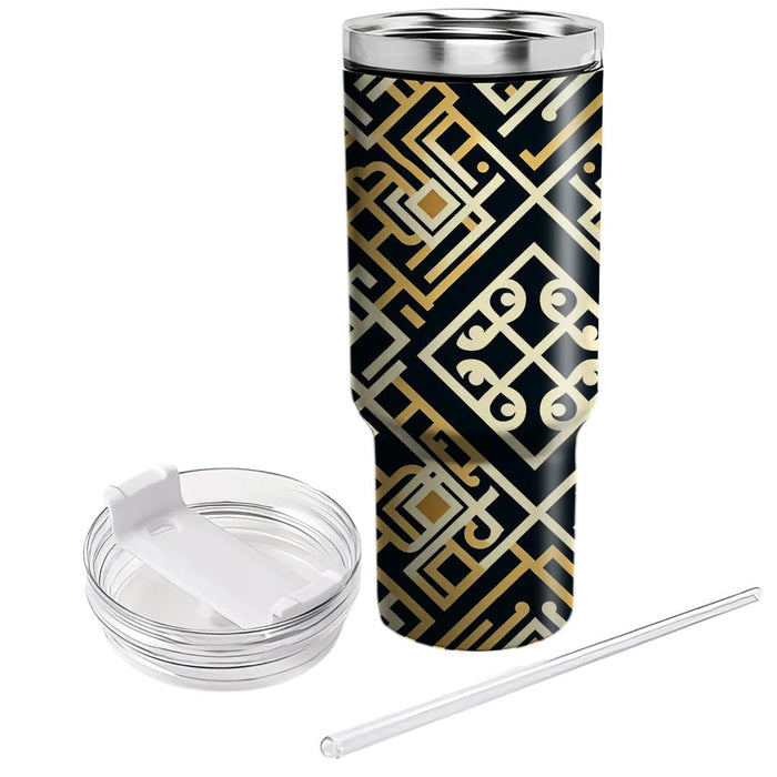 Art Deco Diamond Pattern  Insulated Tumblers