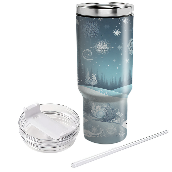 Winter Snowflake Whimsy  Tumbler Cups