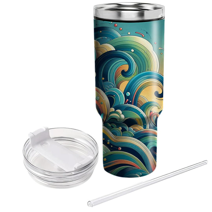 Funky Waves  Tumbler Cups