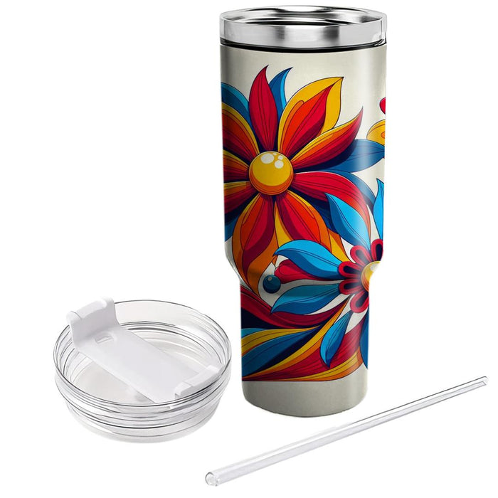  Floral Fiesta  Decorative Tumblers