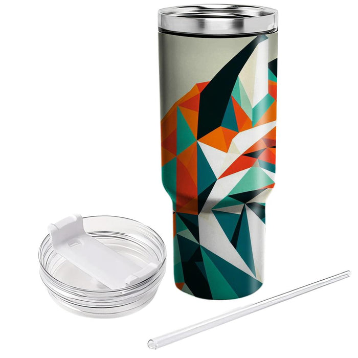 Geometric Fox Abstract  Travel Tumblers