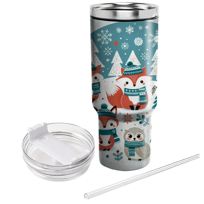 Whimsical Winter Animals  Tumblers With Lids