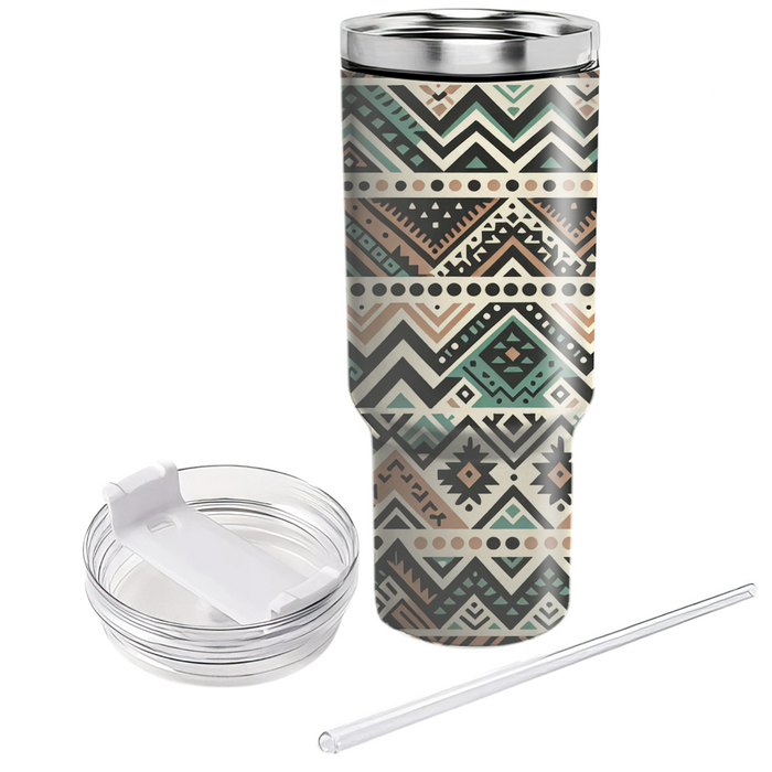 Tribal Chevron Rhythm Custom Tumblers