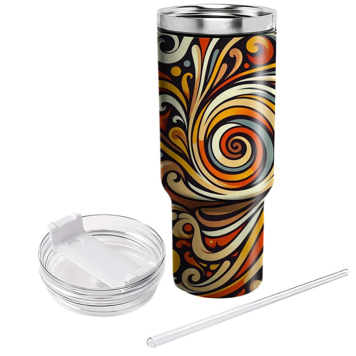 Retro Paisley Kaleidoscope  Tumblers With Lids