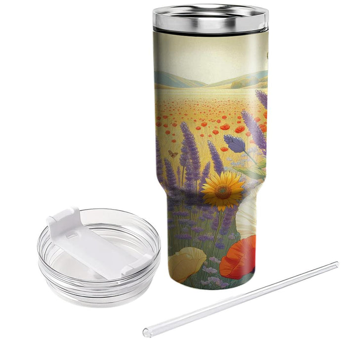 Floral Field Of Dreams  Unique Tumblers