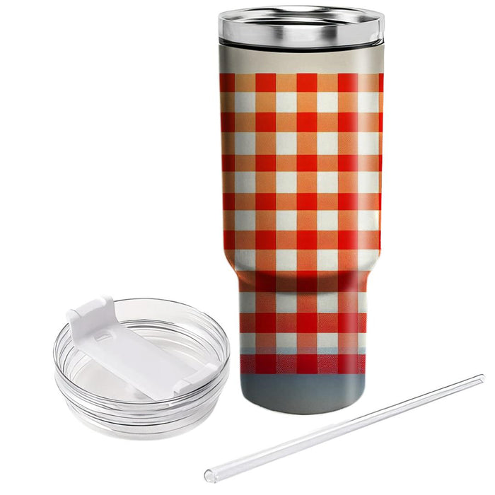 Charming Gingham Check  Custom Tumblers