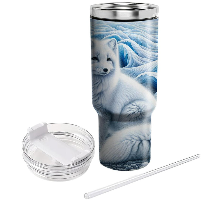 Winter Arctic Fox  Custom Tumblers