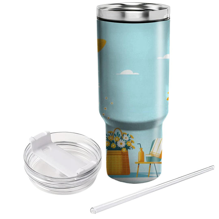 Vivid Sunshine Daisies  Tumbler Cups