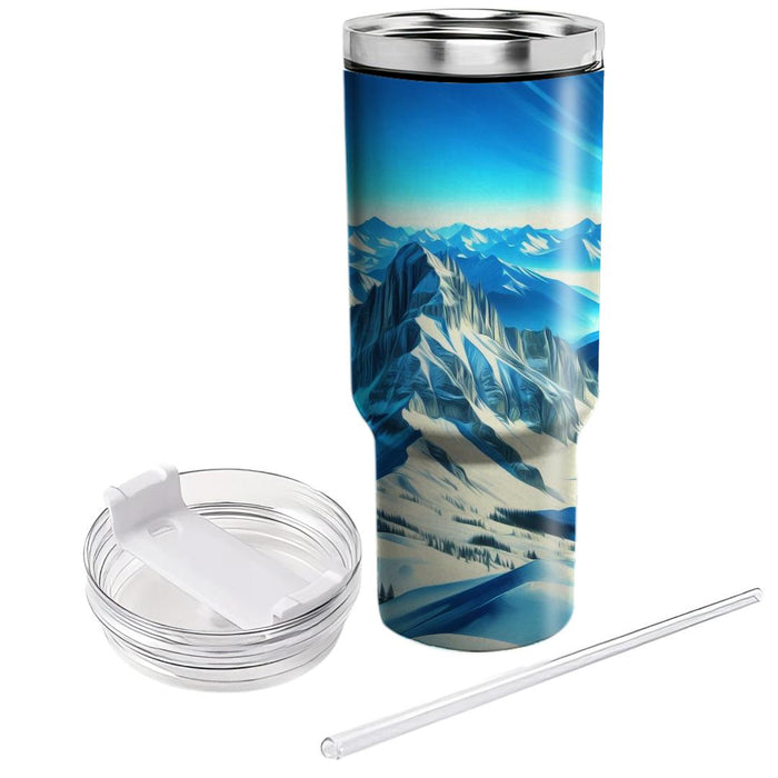 Winter Alpine Adventure  Tumblers With Lids