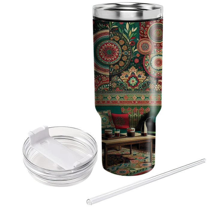 Vibrant Threads - A Cultural Tapestry  Tumbler Cups