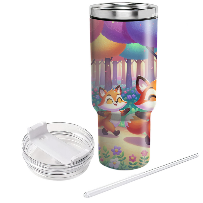 Whimsical Fox Parade  Decorative Tumblers