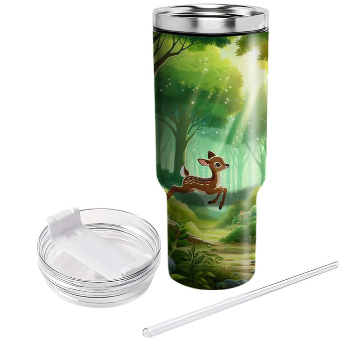 Frolicking Fawn Forest  Tumblers With Lids