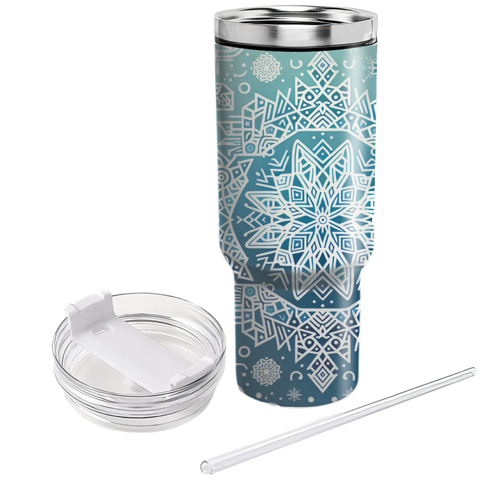 Winter Frost Elegance  Travel Tumblers