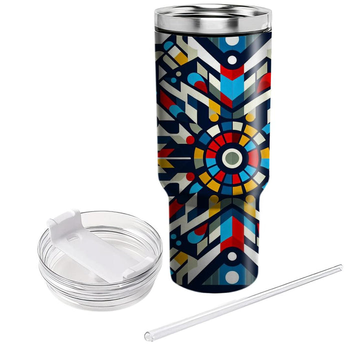 Geometric Color Burst  Tumbler Cups