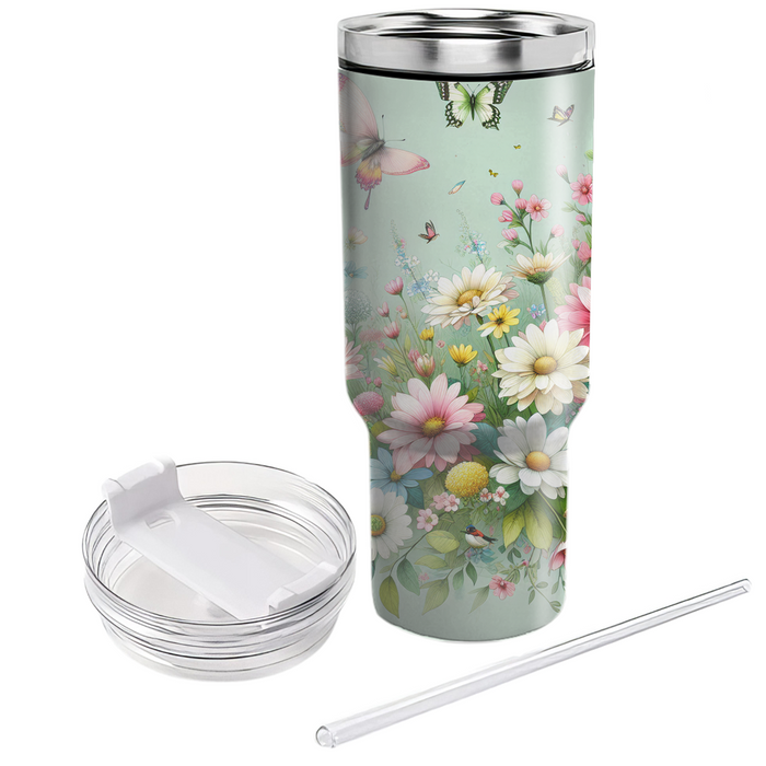 Spring Garden Whimsy  Tumblers With Lids