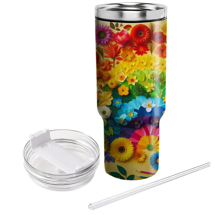 Spring Rainbow Blooms  Tumblers For Gifts