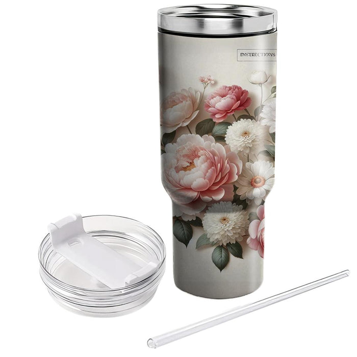 Floral Elegance In Bloom  Unique Tumblers