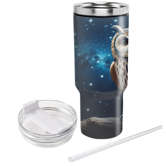 Starlit Owl Wisdom  Decorative Tumblers