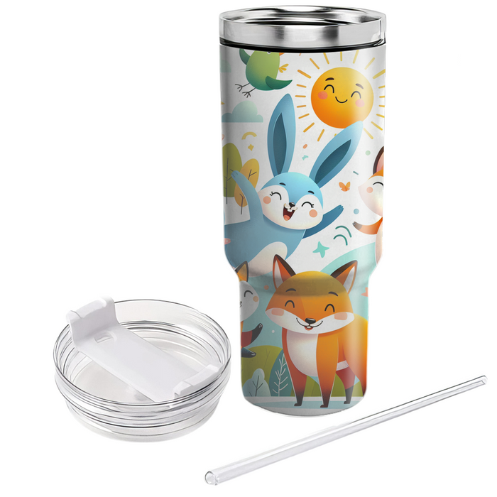 Charming Animal Friends Tumblers With Lids