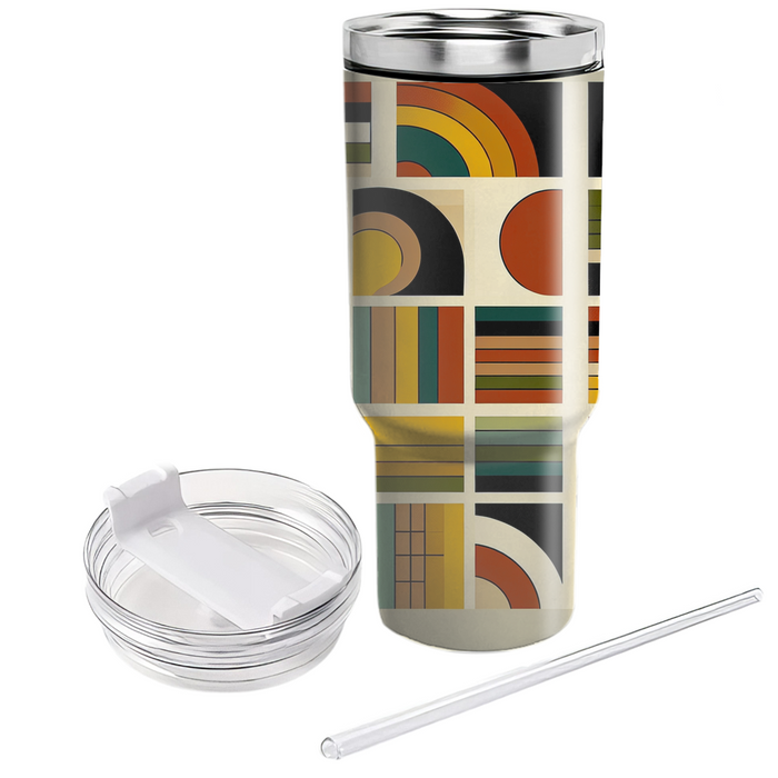 Retro 70s Color Blocks Travel Tumblers