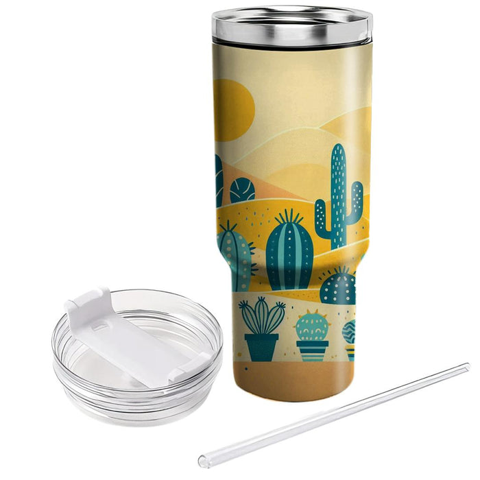 Cactus Garden Delight  Decorative Tumblers