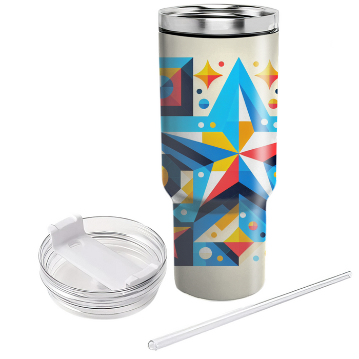 Bold Geometric Stars  Unique Tumblers