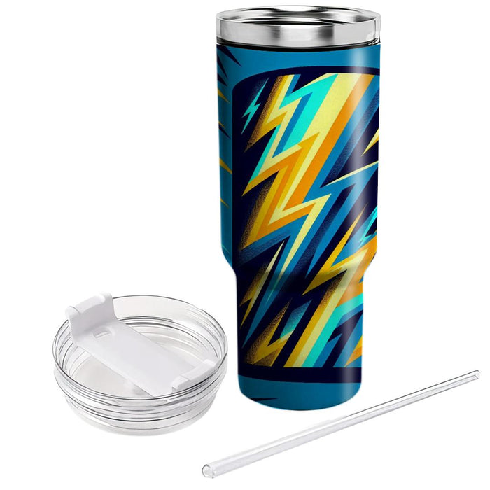 Retro Lightning Bolt  Travel Tumblers