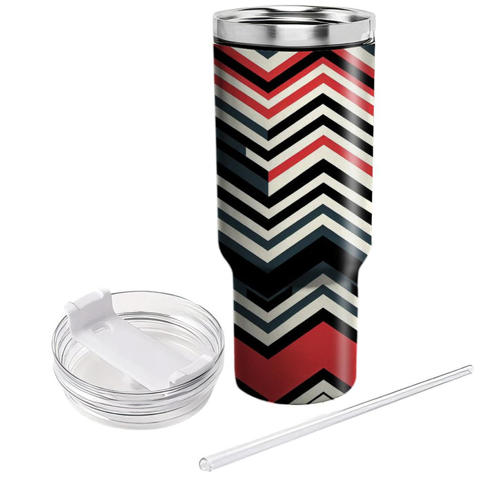 Bold Chevron Stripe  Tumblers With Lids