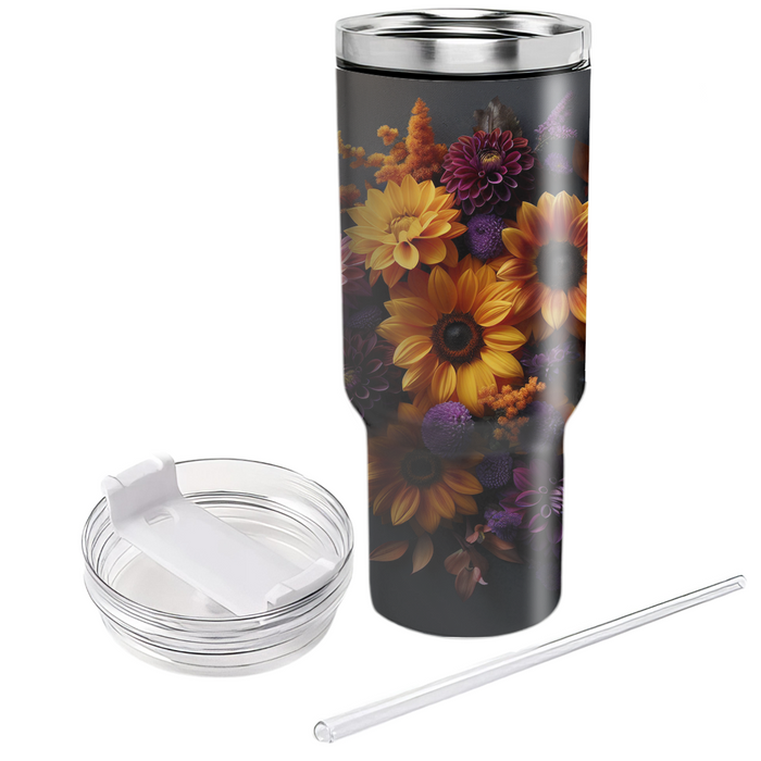 Sunset Bloom Fusion Tumbler Cups