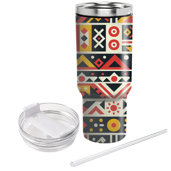 Bold Tribal Geometric  Unique Tumblers