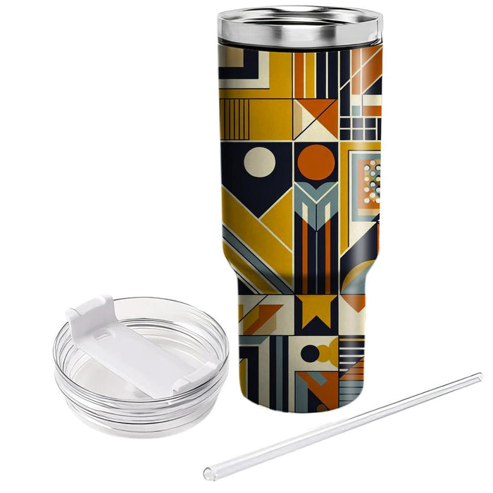 Crisp Geometric Dreams  Decorative Tumblers